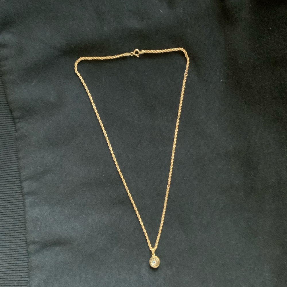 14k gold necklace and pendant